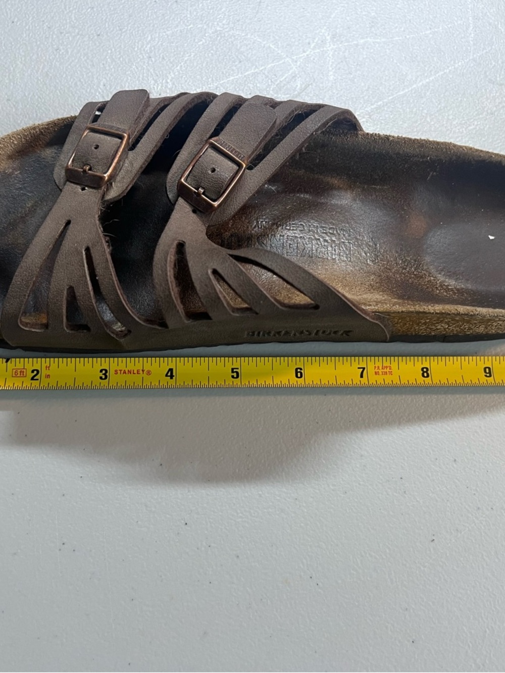 Birkenstock Brown Multi Strap Sandals Size 40 EU Women’s Cork Footbed Worn - Picture 10 of 10